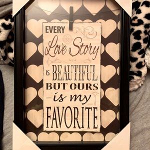 Love story frame decor